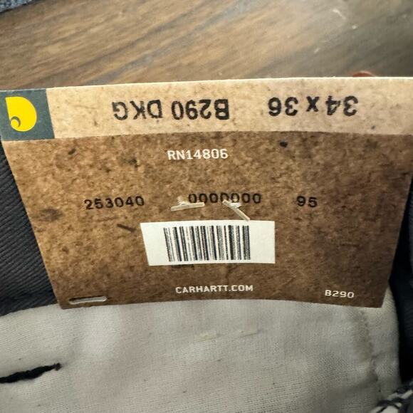 Carhartt Relaxed Fit Twill Work Pant Gray Workwear Pockets Multiple Sizes - Picture 9 of 10